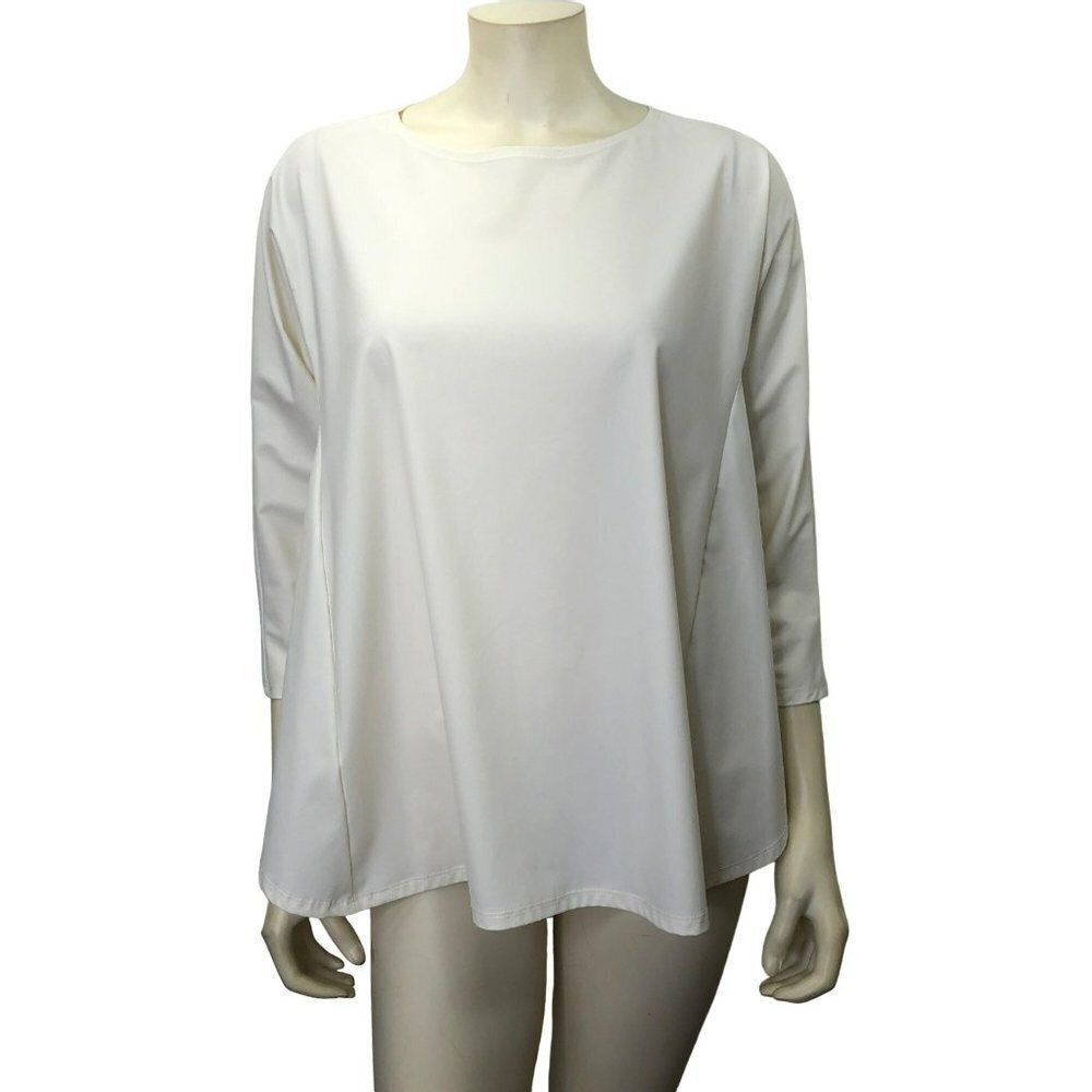 $120 IC BY CONNIE K IVORY Dolman Sleeve Triangle Top SM NEW WITH TAG